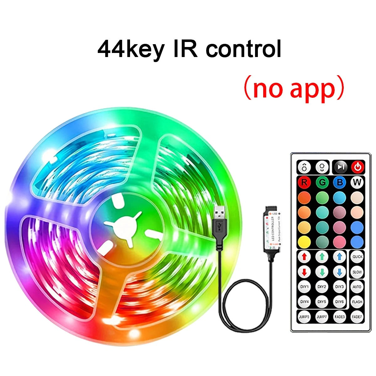 RGB LED Strip Lights 30m (98ft) | App Control + Remote | Music Sync | 16 Million Colors | Flexible Tape Light for Bedroom, Gaming Room, Party Decor