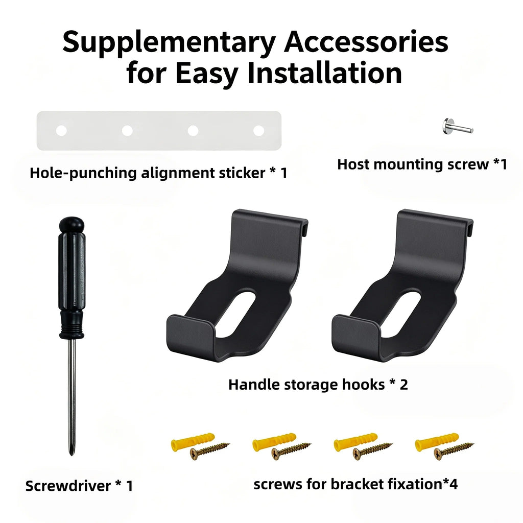 PS5 Wall Mount Bracket with Controller Hooks | Metal Wall Stand for PS5/PS5 Slim/PS5 Pro | Space-Saving Console Shelf with Dual Controller Holder