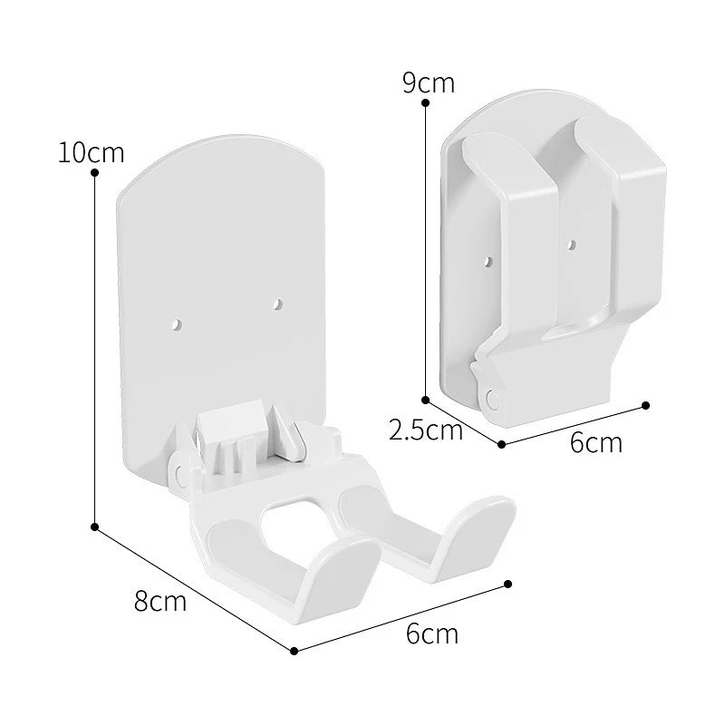 Wall Mounted Gaming Headset & Controller Bracket | No-Punch Adhesive Wall Holder for PS5/PS4/Xbox | Space-Saving Storage Rack with 3 Hooks