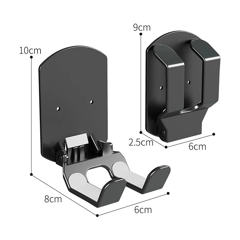 Wall Mounted Gaming Headset & Controller Bracket | No-Punch Adhesive Wall Holder for PS5/PS4/Xbox | Space-Saving Storage Rack with 3 Hooks